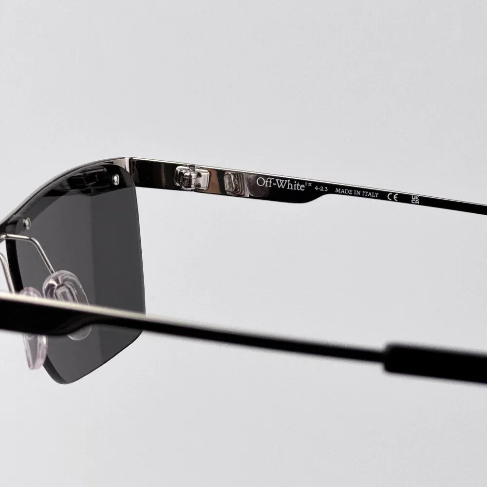 Off-White RIMINI Sunglasses – Silver Rectangle Frame Mirror |Model OERI095 7272